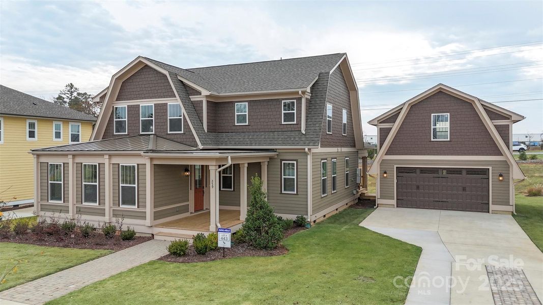 Front exterior of a new home in Riverwalk, Rock Hill, SC, highlighting curb appeal (Image 2).
