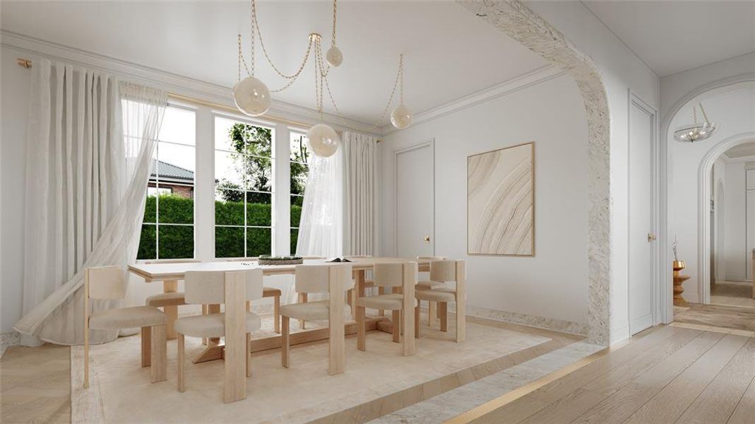 Furnished interior view inside a new home in , Highland Park (Image 9).