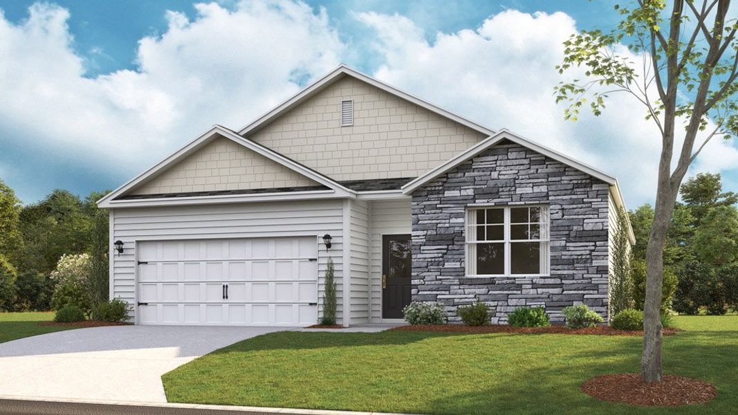 Front exterior of a new home in Price's Point, Knoxville, TN, highlighting curb appeal (Image 1).