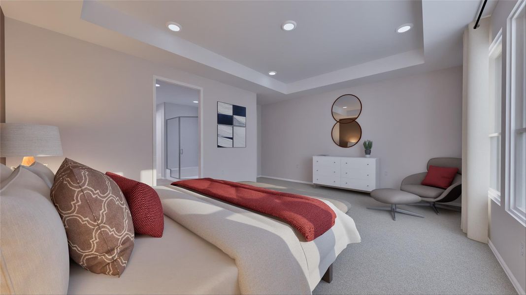 Furnished interior view inside a new home in Bridgeland, Cypress (Image 4).