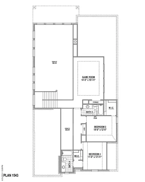 Plan 1543 2nd Floor