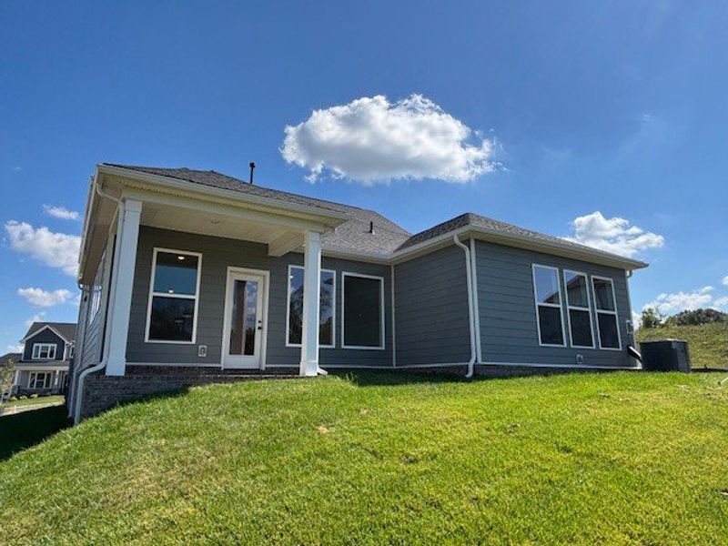Exterior details and patio area of a home in The Preserve at Five Oaks, Lebanon (Image 3).