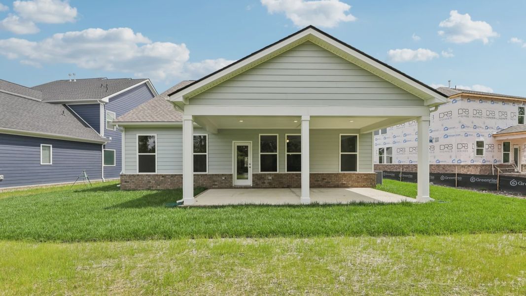 Rear Exterior with covered porch