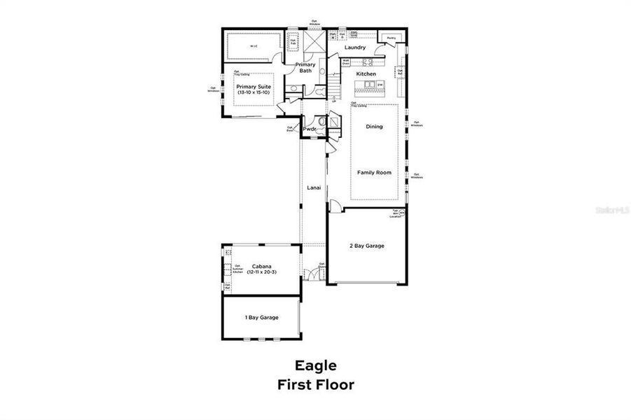 2D floor plan layout of this home in Biscayne Landing at Seaire, Parrish, FL (Image 2). 2D floor plan layout of this home in Biscayne Landing at Seaire, Parrish, FL (Image 2).