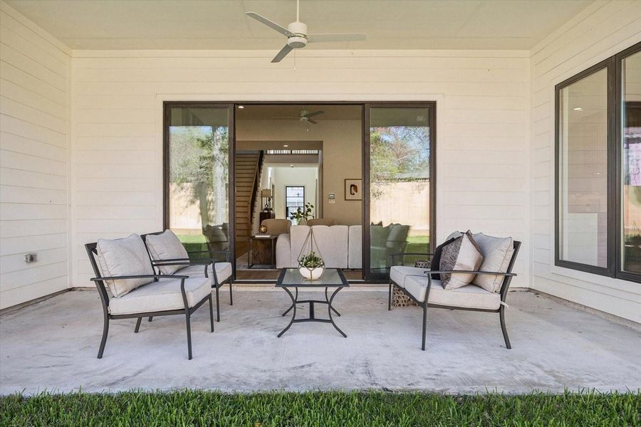 Exterior details and patio area of a home in , Houston (Image 3). Exterior details and patio area of a home in , Houston (Image 3).