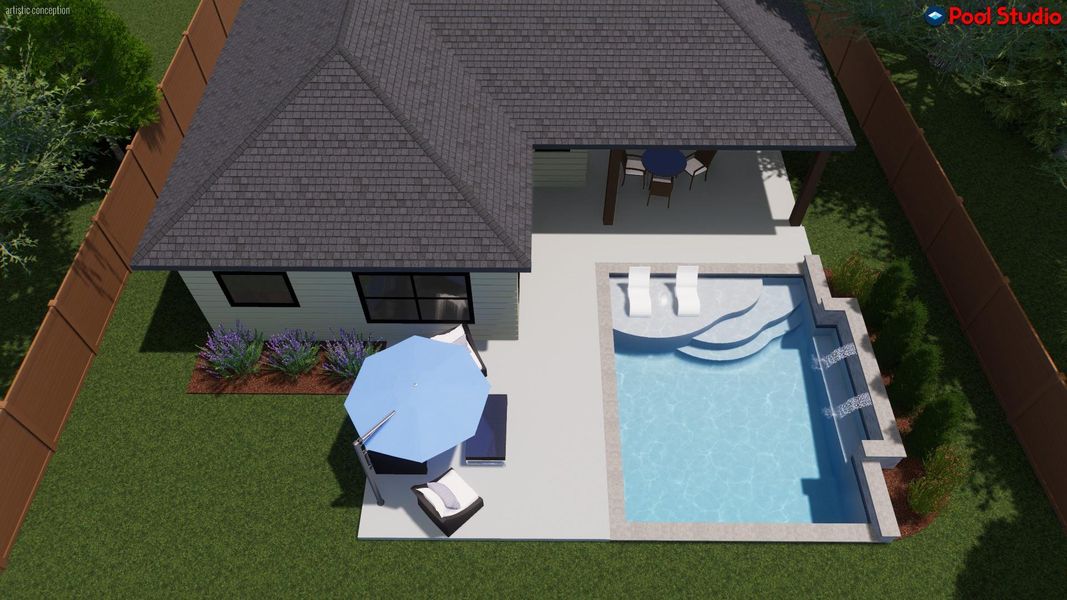 Rendering for your potential future swimming pool! Rendering for your potential future swimming pool!