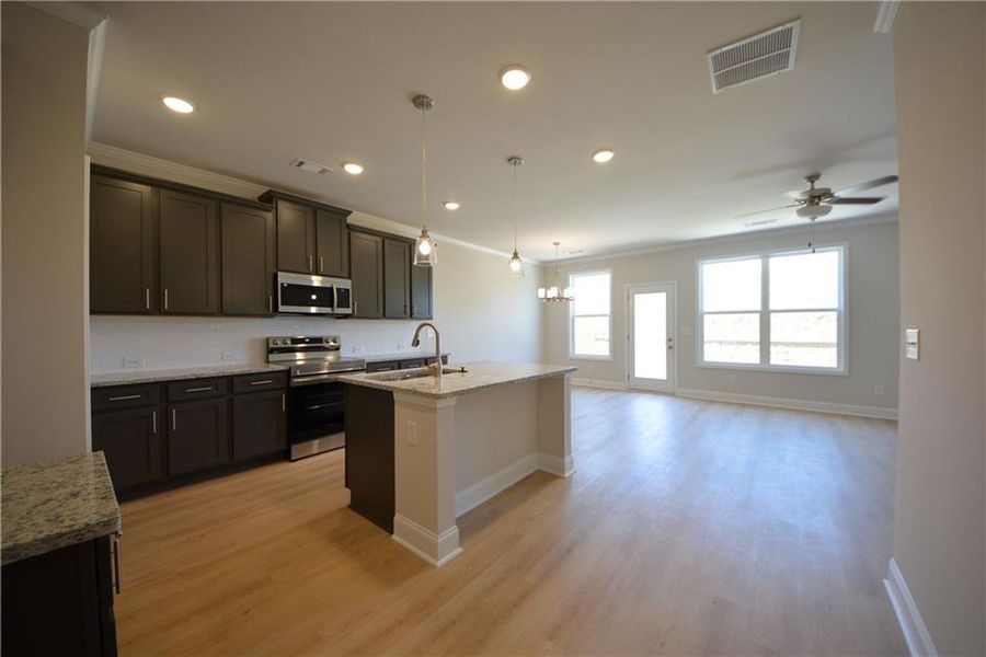 Furnished interior view inside a new home in Somerset at Riverbrook, Gainesville (Image 10). Furnished interior view inside a new home in Somerset at Riverbrook, Gainesville (Image 10).