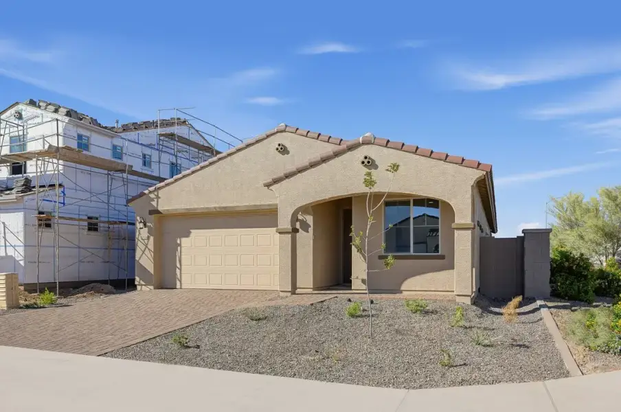 Front exterior of a new home in Allen Ranches, Litchfield Park, AZ, highlighting curb appeal (Image 19).