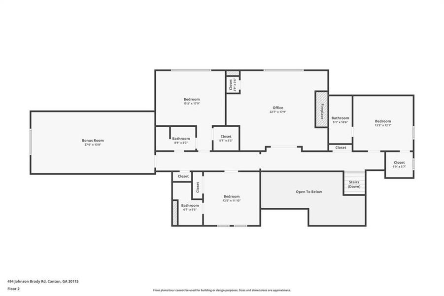2D floor plan layout of this home in , Canton, GA (Image 44).