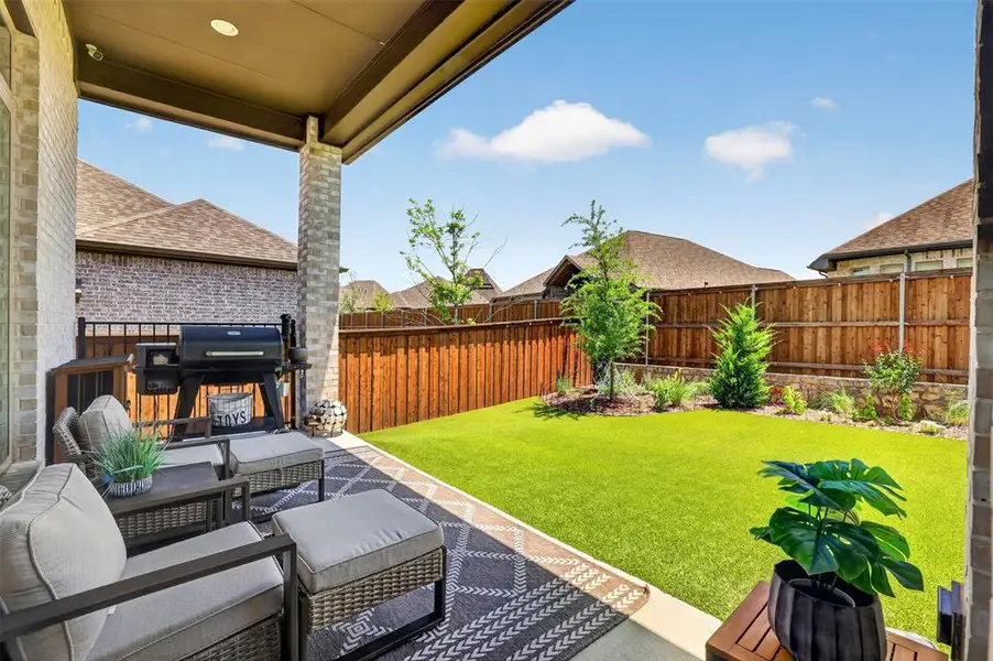 Relaxing patio area Relaxing patio area