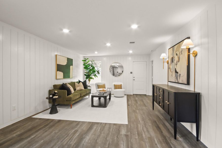 Furnished interior view inside a new home in Sunterra, Katy (Image 8).