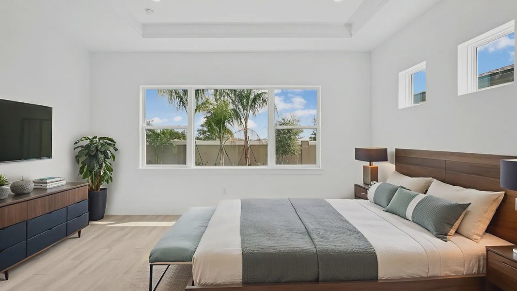 The Virtually Staged Primary Bedroom