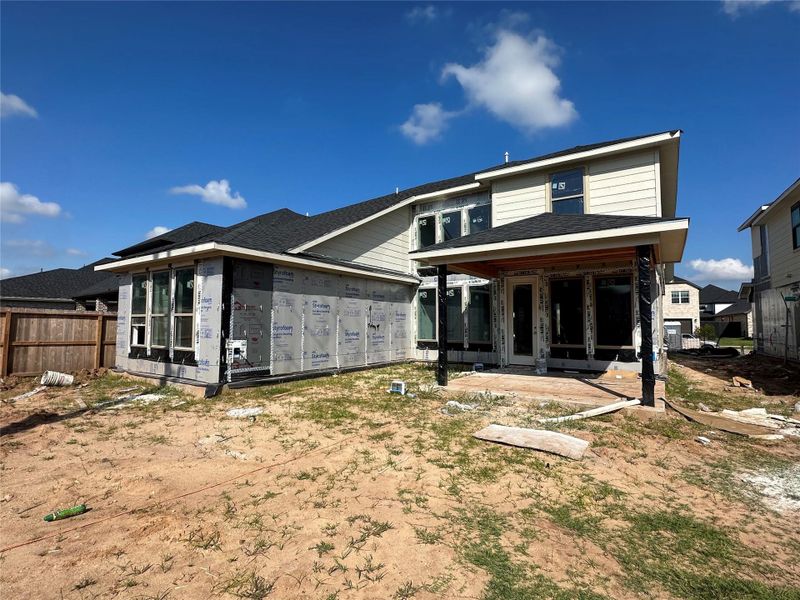 Exterior details and patio area of a home in Harvest Green - Final Opportunities, Richmond (Image 1).