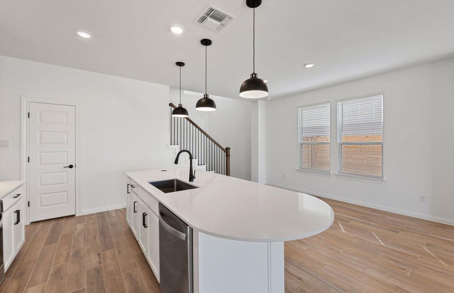 Furnished interior view inside a new home in Horizon Lake, Leander (Image 6). Furnished interior view inside a new home in Horizon Lake, Leander (Image 6).