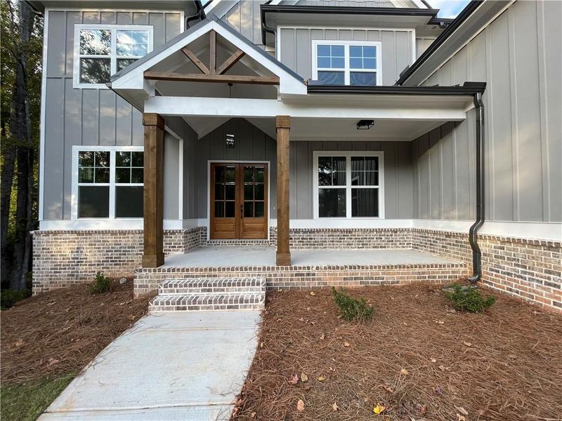 Front exterior of a new home in , Pendergrass, GA, highlighting curb appeal (Image 25).