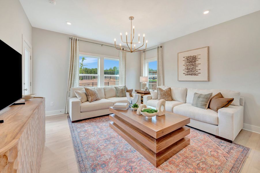 Representative furnished interior of a home built from the Addison by Beazer Homes in Roberts Crossing, Cary (Image 4).