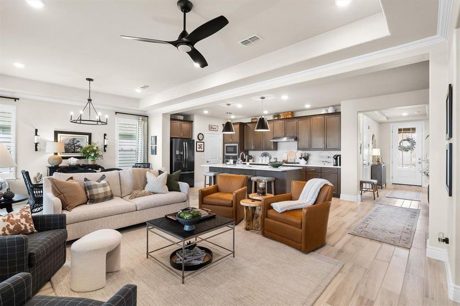 Furnished interior view inside a new home in Robson Ranch Texas, Denton (Image 31).