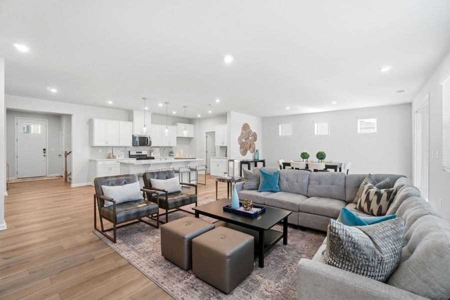 Furnished interior view inside a new home in Waxhaw Landing, Monroe (Image 10).