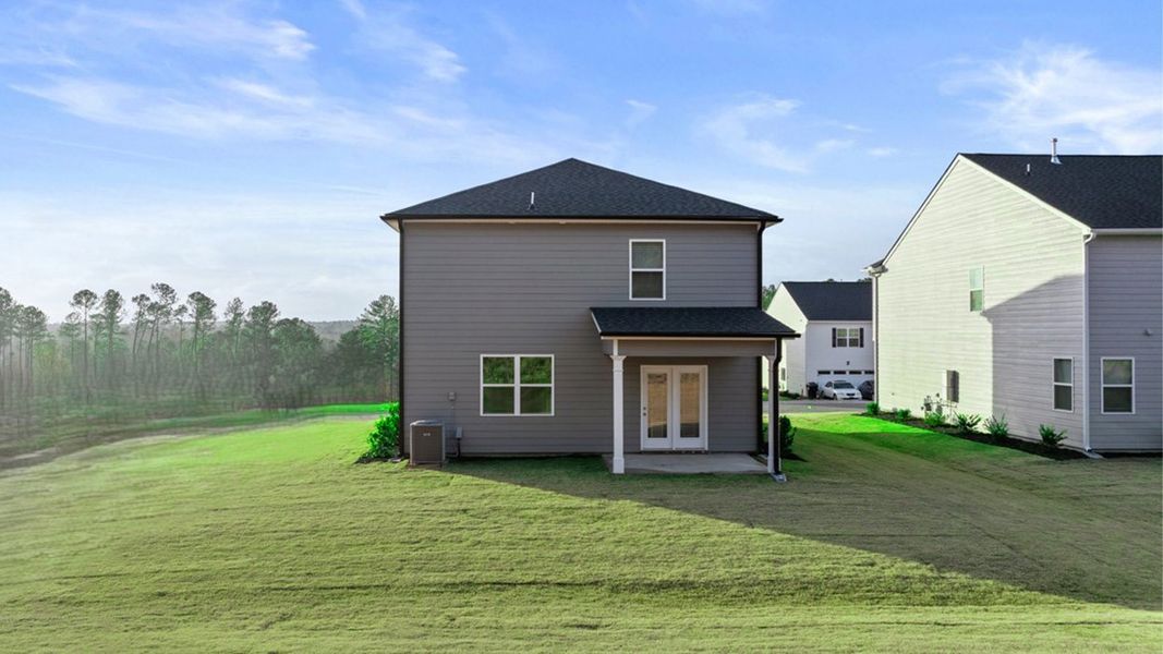 Representative exterior details of a home built from the Plan by D.R. Horton in Wrenfield at Chanticleer, North Augusta (Image 3). Representative exterior details of a home built from the Plan by D.R. Horton in Wrenfield at Chanticleer, North Augusta (Image 3).