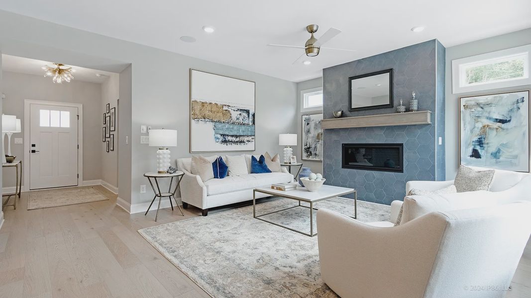 Furnished interior view inside a new home in The Courtyards at Summit Hill, Dallas (Image 6).