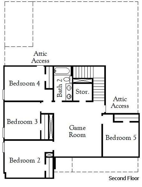2D floor plan layout of this home in Windcress, Cove, TX (Image 3).