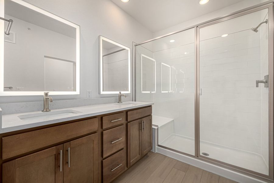 Furnished interior view inside a new home in The Residences at Victory Ridge, Colorado Springs (Image 7). Furnished interior view inside a new home in The Residences at Victory Ridge, Colorado Springs (Image 7).