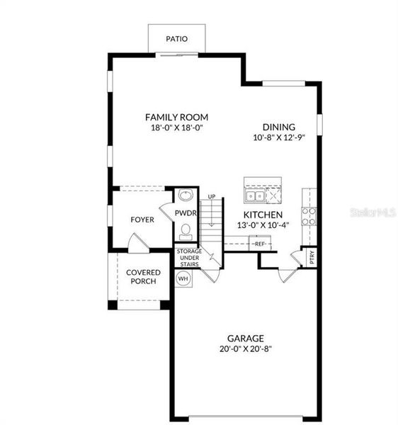 2D floor plan layout of this home in Wynnstone, Davenport, FL (Image 5).