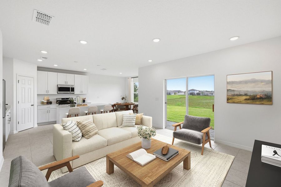 Furnished interior view inside a new home in Highfield at Twisted Oaks, Wildwood (Image 4).