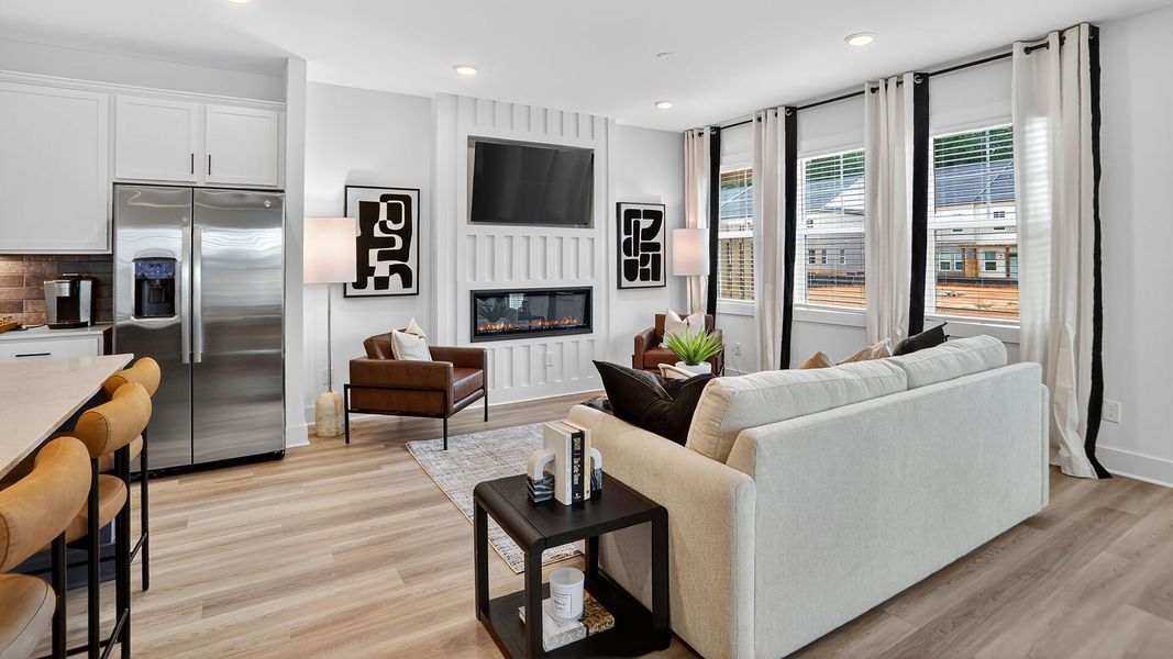 Representative furnished interior of a home built from the Belle by KM Homes in Governors Parc, Kennesaw (Image 10).