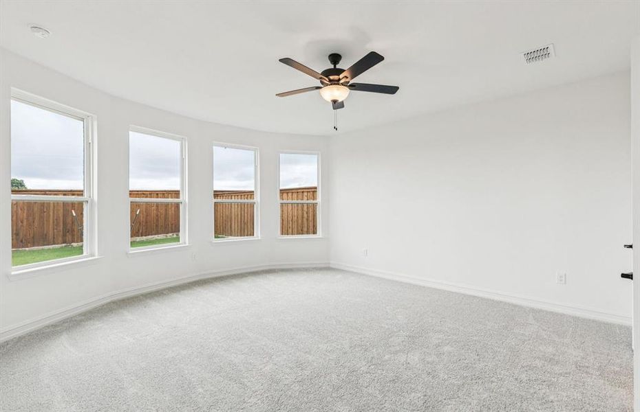 Owner's suite featuring a Picturesque Bay Window  *Real home pictured