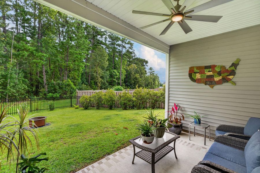 Exterior details and patio area of a home in , Ridgeville (Image 31).