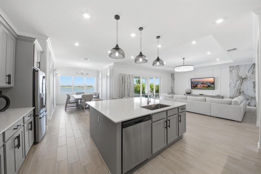 Furnished interior view inside a new home in Arden: The Waterford Collection, Loxahatchee (Image 30).