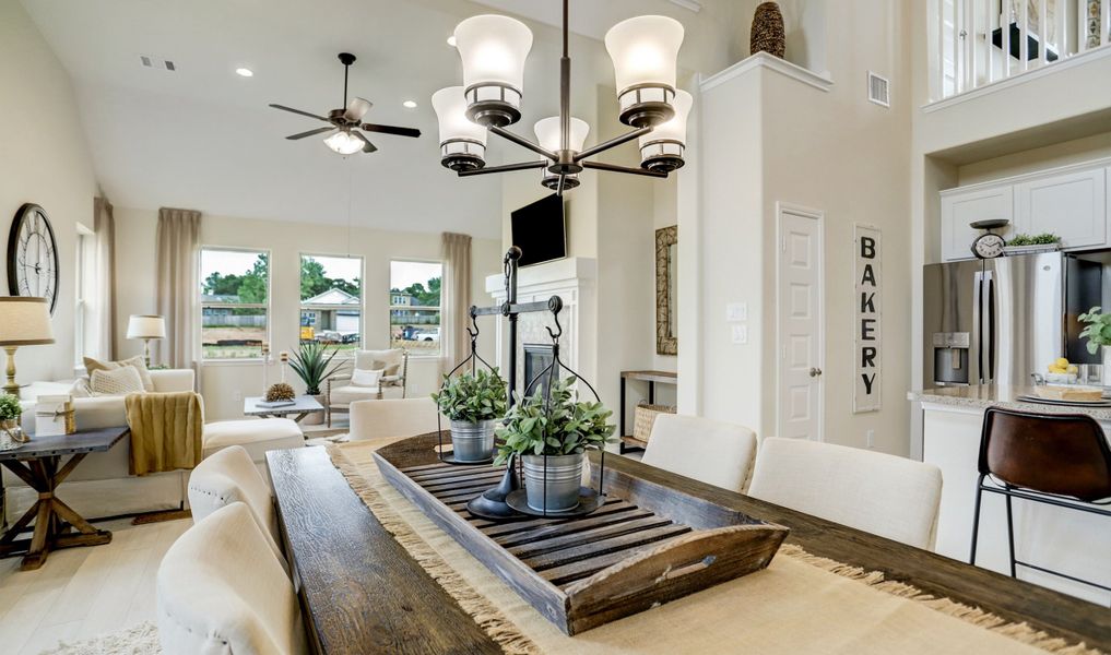 Open concept dining area