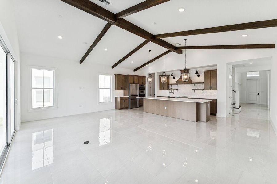 Kitchen, Great Room & Dining Area Kitchen, Great Room & Dining Area