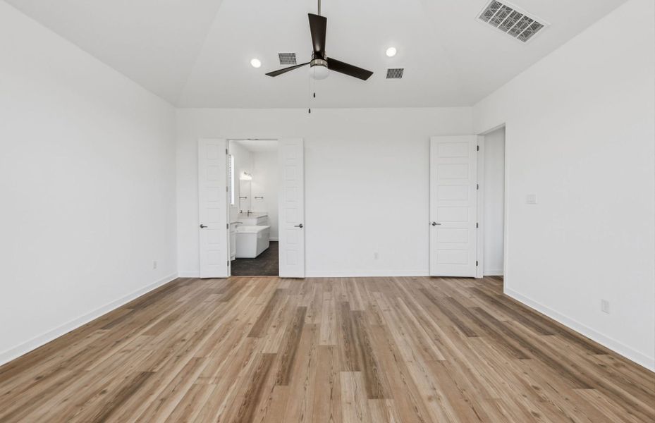 Representative unfurnished interior of a home built from the Ferris by Pulte Homes in Kuempel Estates, Pflugerville (Image 60). Representative unfurnished interior of a home built from the Ferris by Pulte Homes in Kuempel Estates, Pflugerville (Image 60).