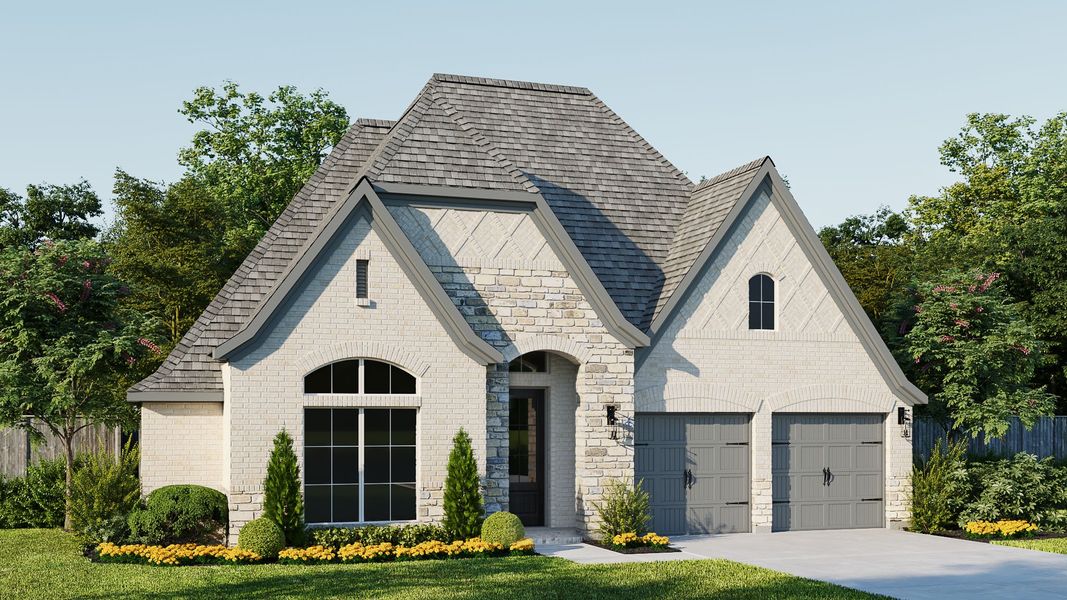 Representative exterior photo of a completed home built from the 2737C by Perry Homes in COLTON, Todd Mission, TX (Image 10).