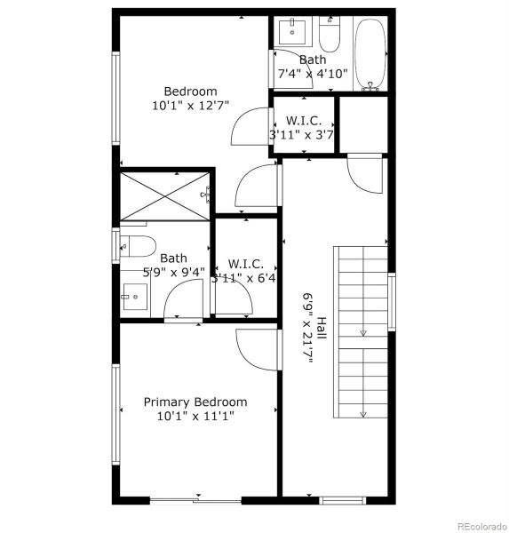 2D floor plan layout of this home in , Denver, CO (Image 4). 2D floor plan layout of this home in , Denver, CO (Image 4).