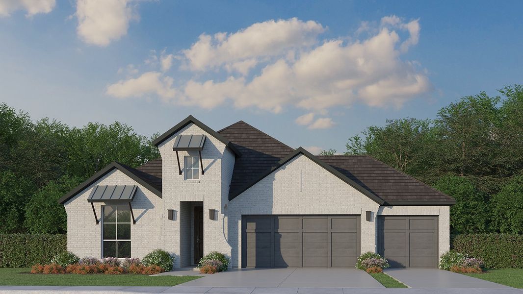Plan 1529 Elevation C with 3-Car Garage Plan 1529 Elevation C with 3-Car Garage