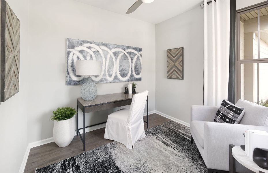 Private study or flex room with French doors and c Private study or flex room with French doors and c