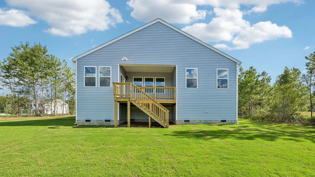 Exterior details and patio area of a home in Baker Farm, Youngsville (Image 17).