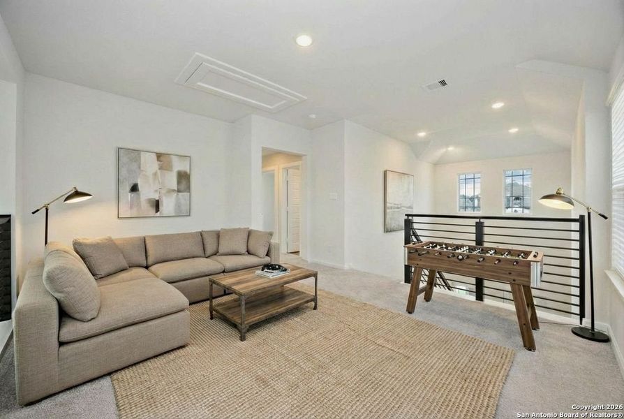 Furnished interior view inside a new home in Hunters Ranch, San Antonio (Image 3).