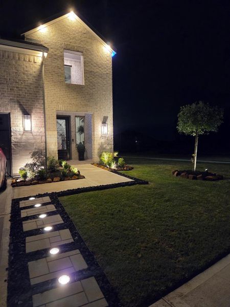 Exterior details and patio area of a home in The Trails, New Caney (Image 30).