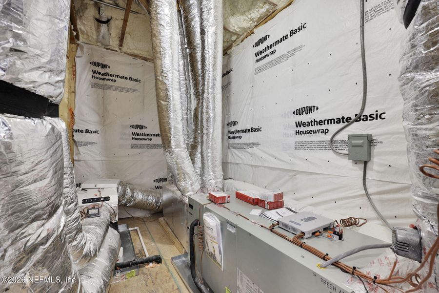 In-progress construction of a new home in Seabrook Village at Seabrook, Nocatee, FL (Image 48).