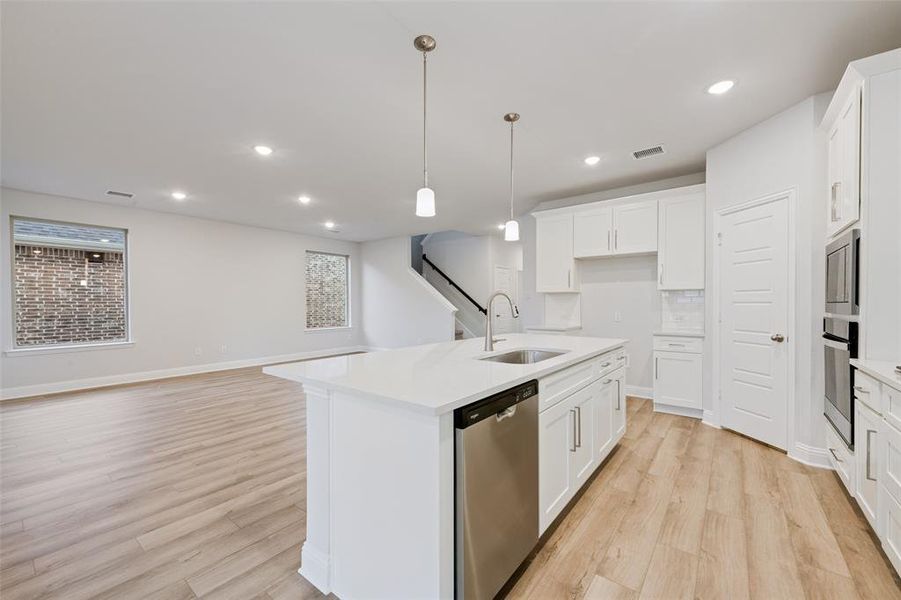 Furnished interior view inside a new home in Arbors at Legacy Hills, Celina (Image 7). Furnished interior view inside a new home in Arbors at Legacy Hills, Celina (Image 7).