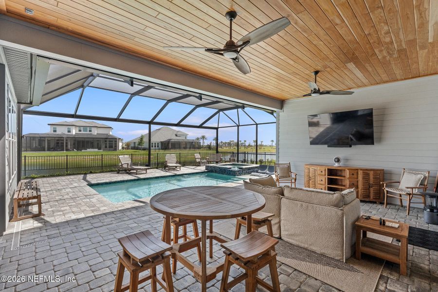 Exterior details and patio area of a home in Marshes of Madeira, St. Augustine (Image 4). Exterior details and patio area of a home in Marshes of Madeira, St. Augustine (Image 4).