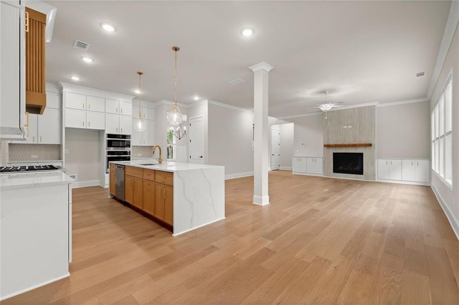 Furnished interior view inside a new home in , Flowery Branch (Image 16). Furnished interior view inside a new home in , Flowery Branch (Image 16).