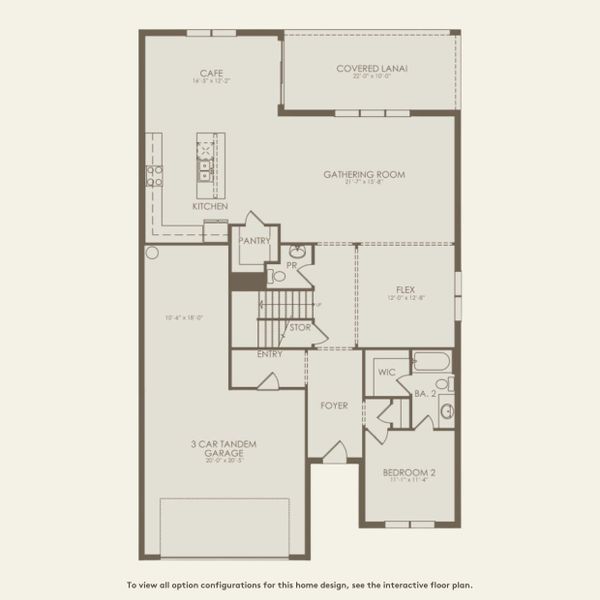 2D floor plan layout for the Yorkshire by Centex in Cedar Grove at The Woodlands, North Port, FL (Image 4).