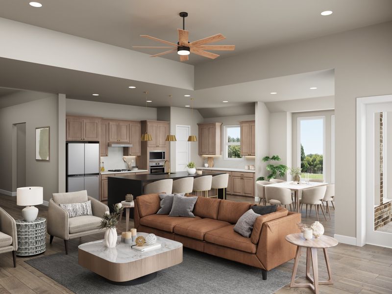 Representative furnished interior of a home built from the Arden by Beazer Homes in Ellwood, Iowa Colony (Image 5).