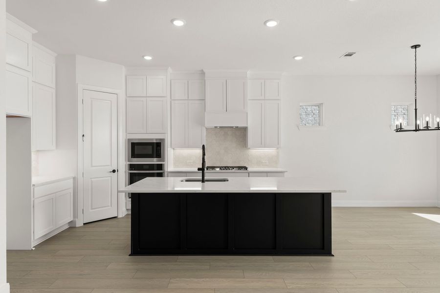 Furnished interior view inside a new home in Lily Creek at Sutton Fields, Aubrey (Image 7). Furnished interior view inside a new home in Lily Creek at Sutton Fields, Aubrey (Image 7).