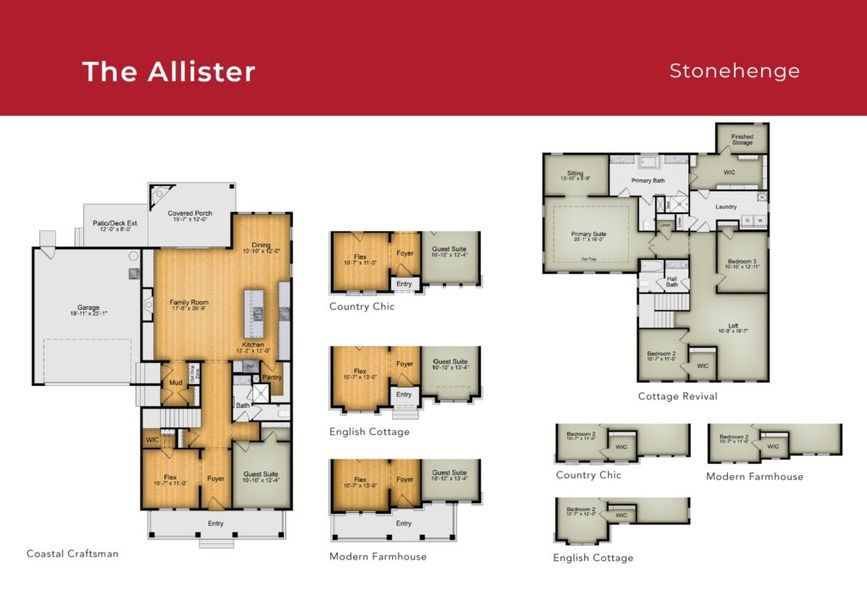 2D floor plan layout for the The Allister by RobuckHomes in Stonehedge, Leesville, NC (Image 3). 2D floor plan layout for the The Allister by RobuckHomes in Stonehedge, Leesville, NC (Image 3).